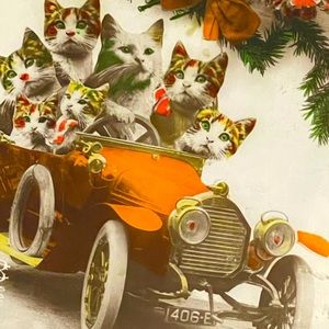 RARE VINTAGE 20th Century Postcard 1930’s Paris “Cats on Parade” Holiday…
